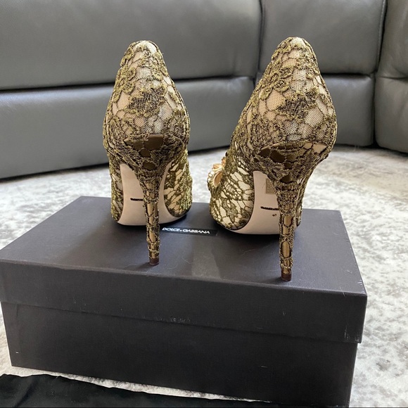 Dolce and Gabbana Crystal Embellished Pumps - Picture 6 of 8